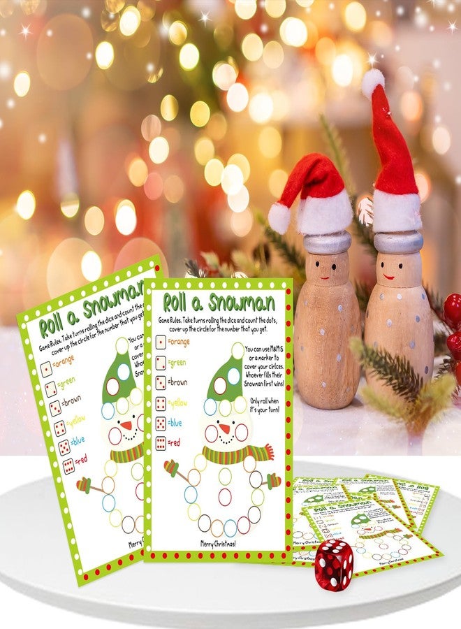 Xenseou 30PCS Roll a Snowman Game, Christmas Games for Group, Fun Xmas Party Games -SDSZ01 - Image 4